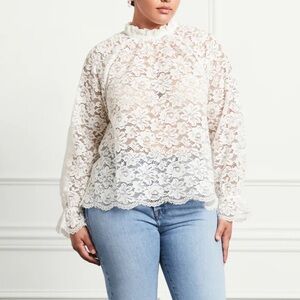 Hill house white lace blouse